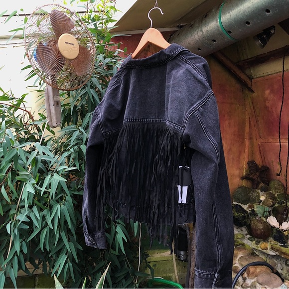 Denim Tassel Jacket - Picture 4 of 5